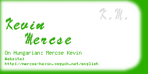 kevin mercse business card